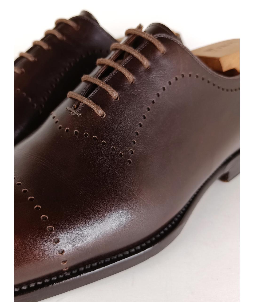 KITON Коричневые кожаные туфли, фото 9