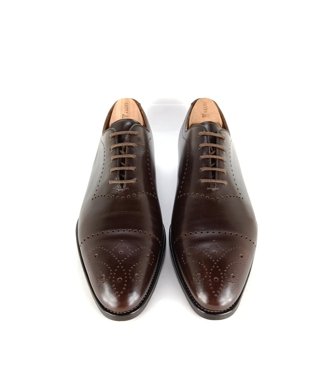 KITON Коричневые кожаные туфли, фото 6