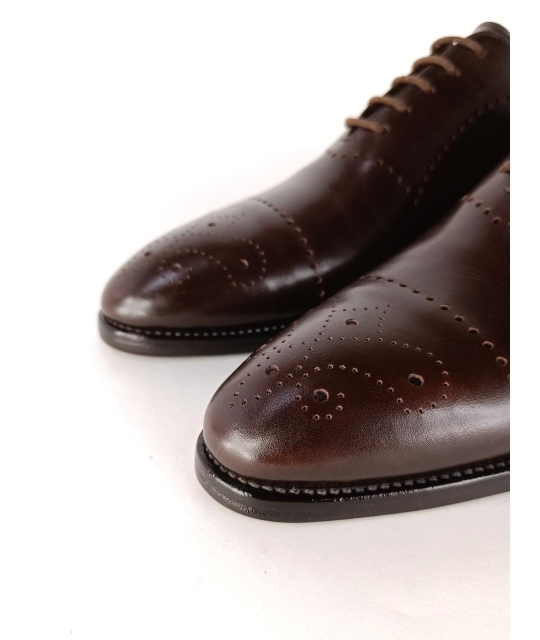 KITON Коричневые кожаные туфли, фото 8