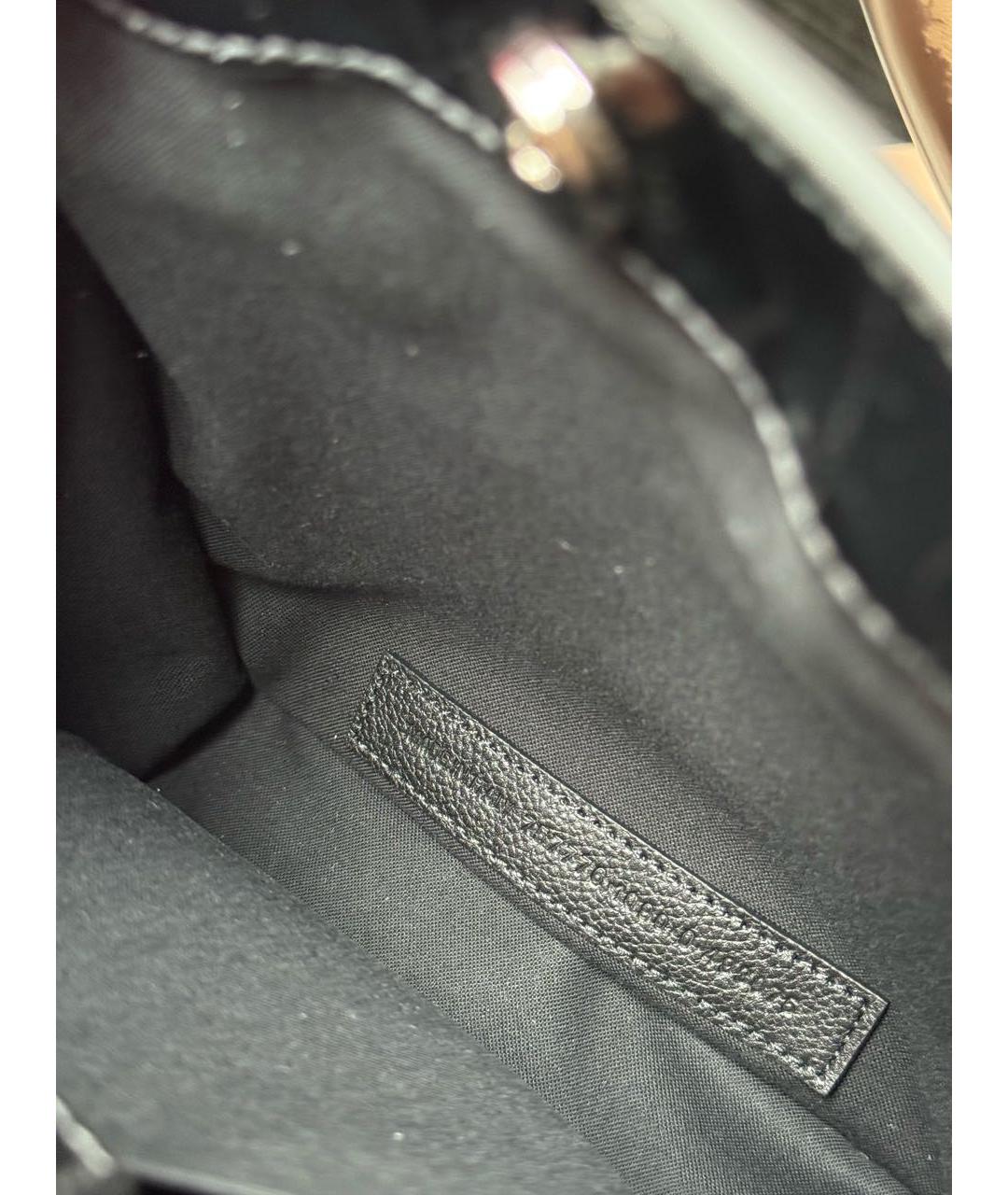 BALENCIAGA Черная сумка тоут из лакированной кожи, фото 5