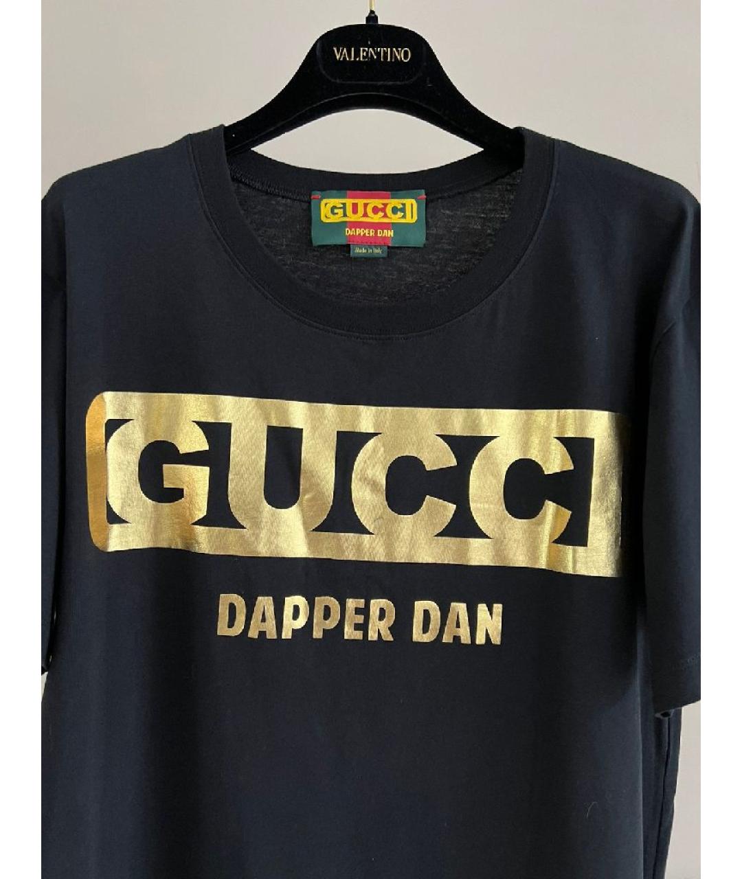 GUCCI Черная хлопковая футболка, фото 4