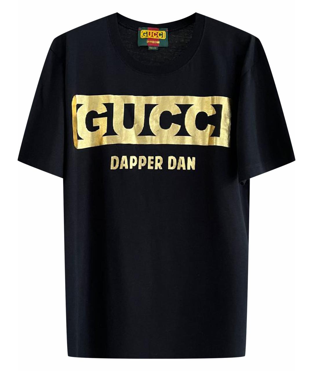 GUCCI Черная хлопковая футболка, фото 1
