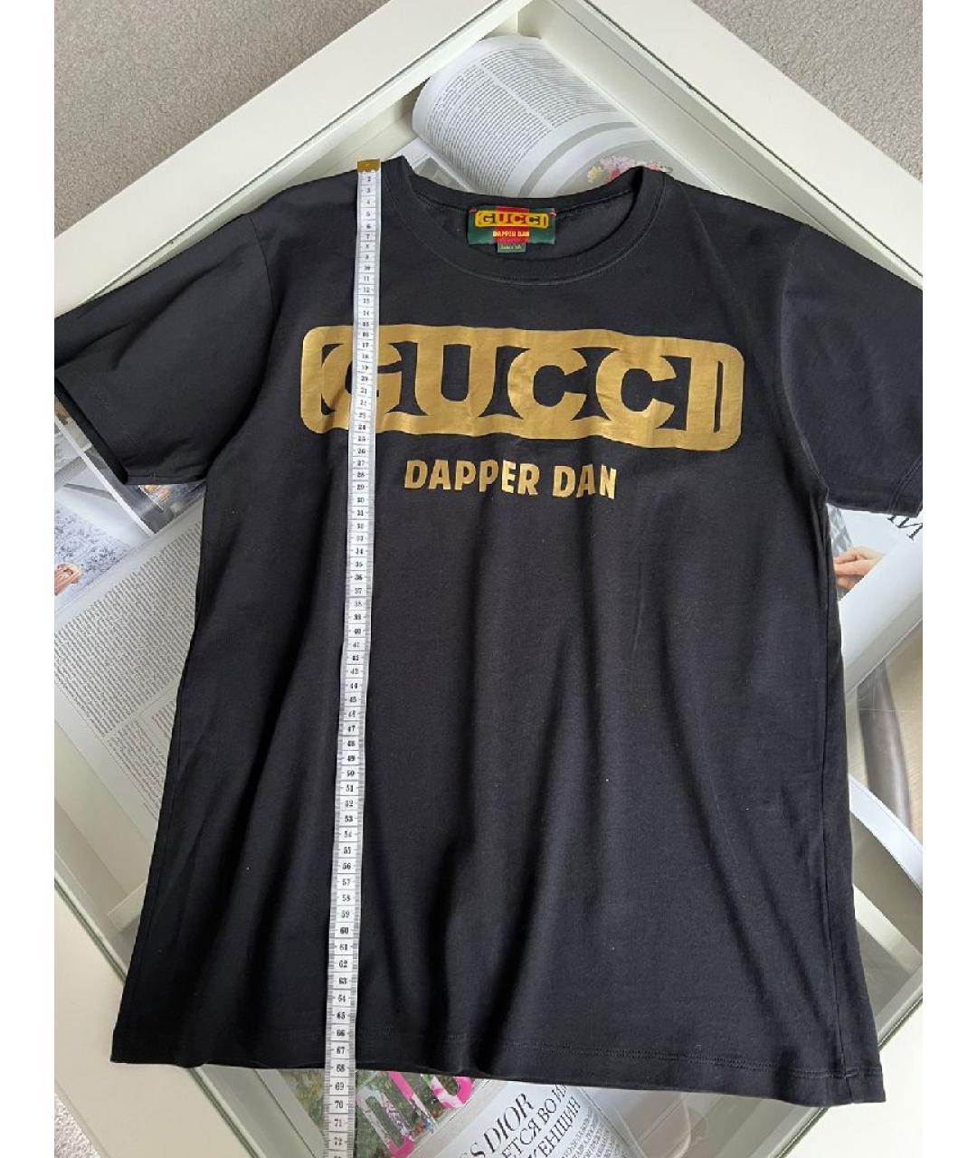 GUCCI Черная хлопковая футболка, фото 5