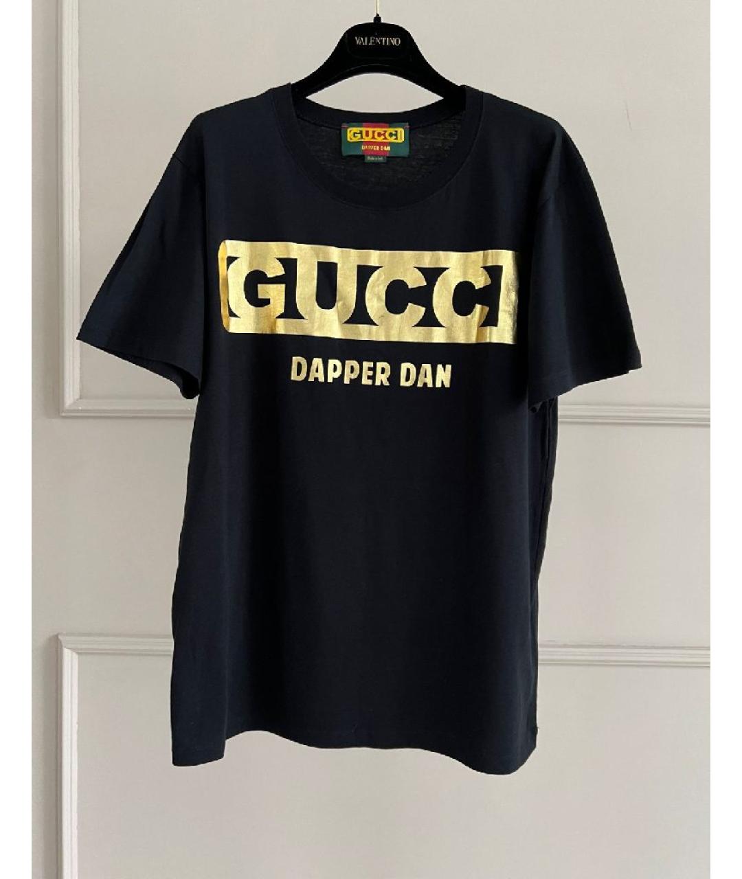 GUCCI Черная хлопковая футболка, фото 9