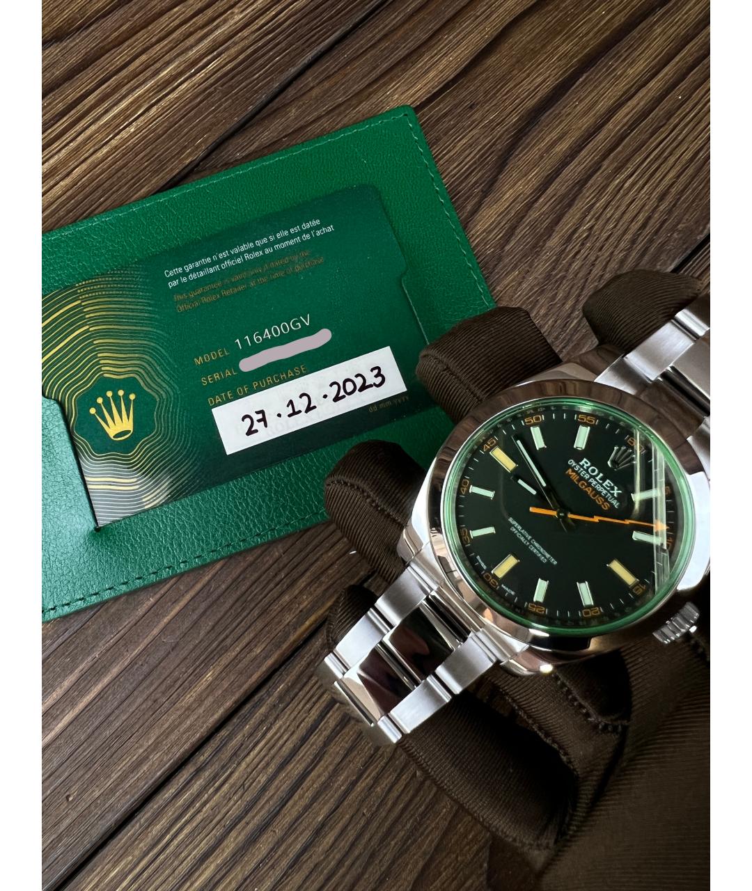 ROLEX Черные часы, фото 2