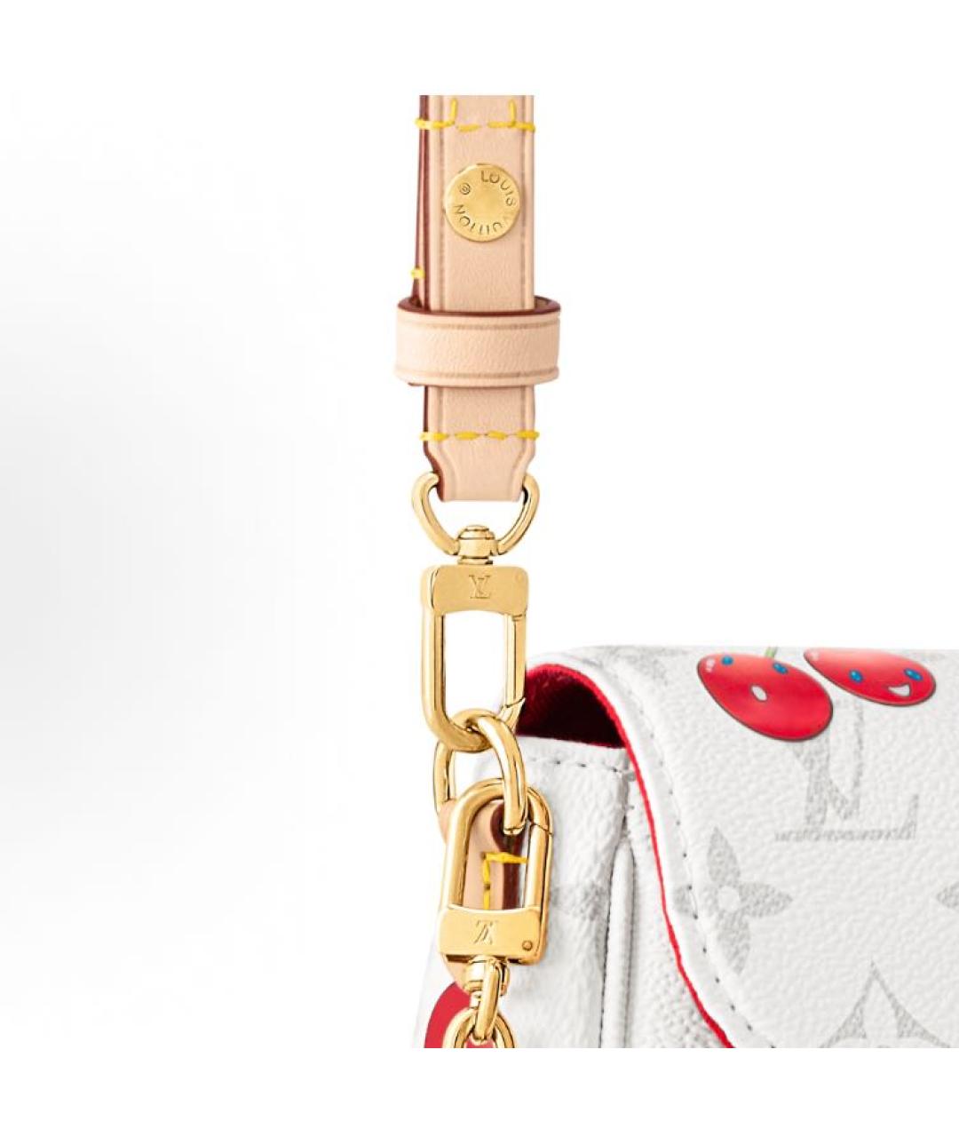 LOUIS VUITTON Белая сумка через плечо, фото 5