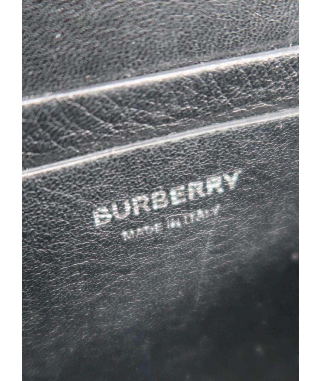 BURBERRY Черная сумка через плечо из лакированной кожи, фото 6
