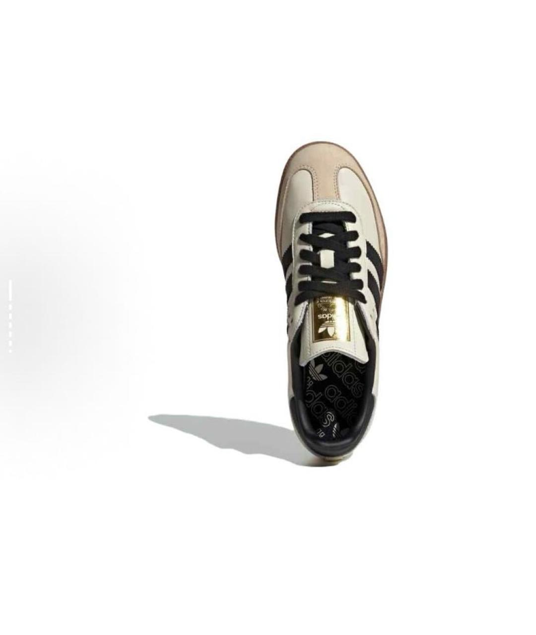 ADIDAS Бежевые кожаные низкие кроссовки / кеды, фото 4