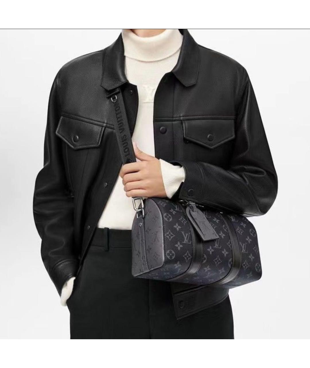 LOUIS VUITTON Антрацитовая сумка на плечо, фото 6