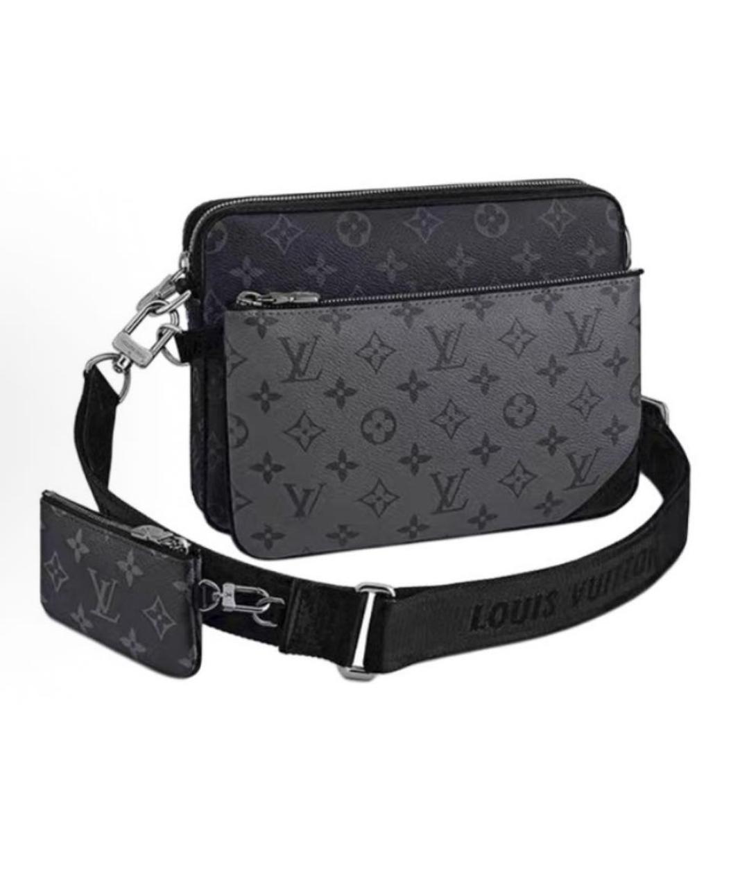 LOUIS VUITTON Антрацитовая сумка на плечо, фото 8