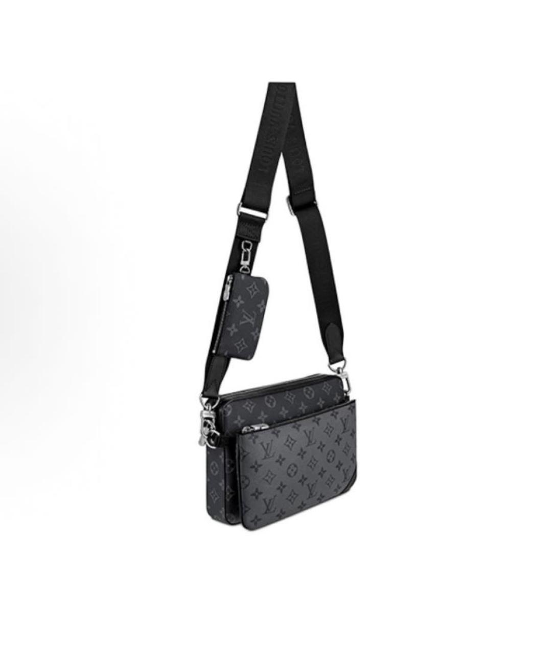 LOUIS VUITTON Антрацитовая сумка на плечо, фото 2