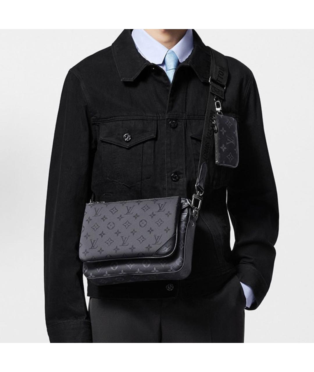 LOUIS VUITTON Антрацитовая сумка на плечо, фото 6