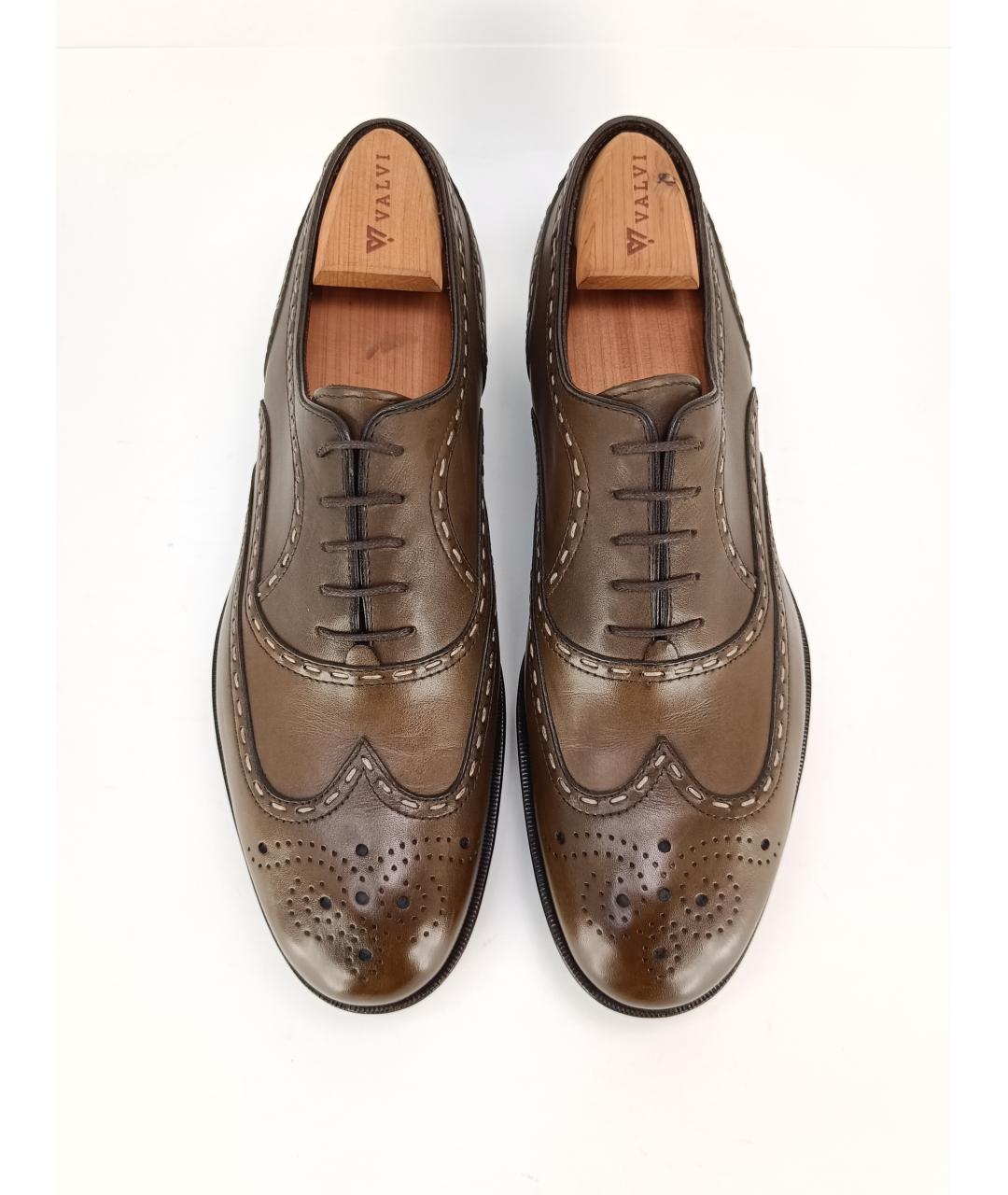 BOTTEGA VENETA Хаки кожаные туфли, фото 4
