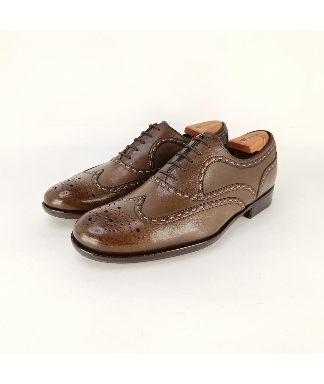 BOTTEGA VENETA Хаки кожаные туфли, фото 7