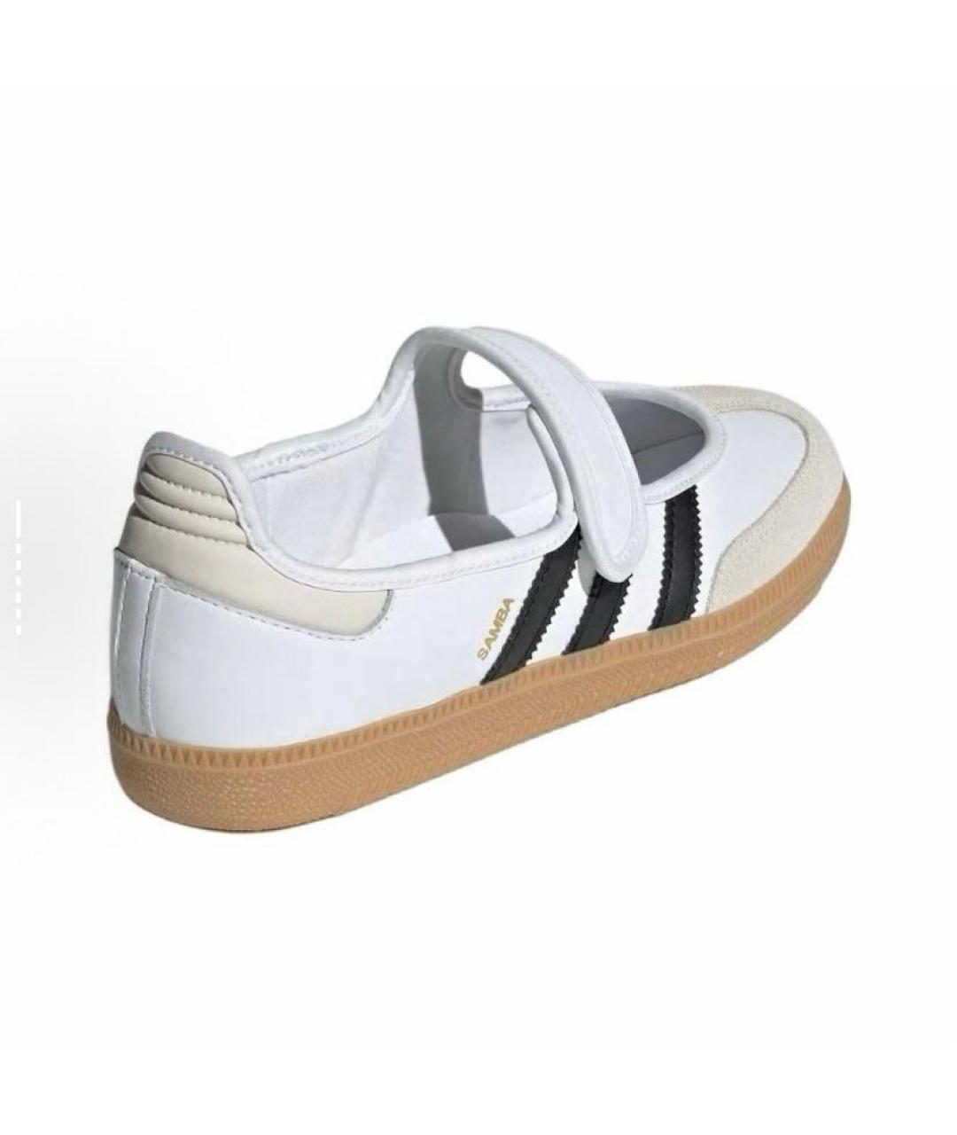 ADIDAS Белые кожаные низкие кроссовки / кеды, фото 4