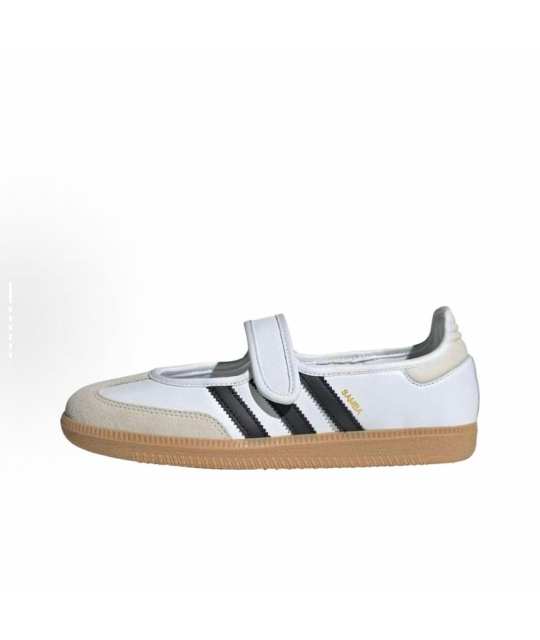 ADIDAS Белые кожаные низкие кроссовки / кеды, фото 2