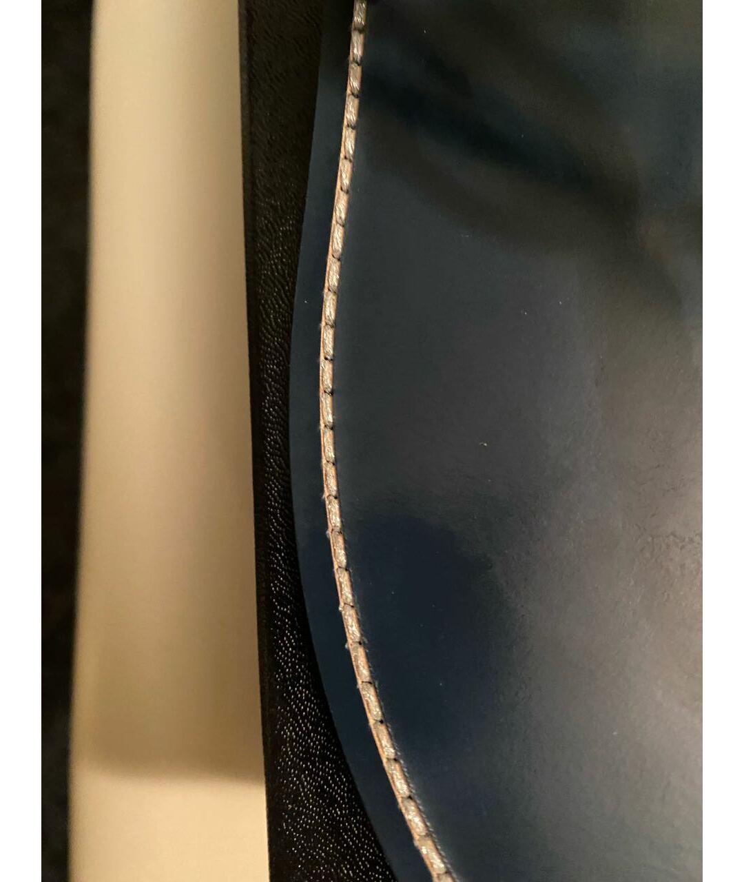 CHANEL PRE-OWNED Темно-синие кожаные сандалии, фото 7