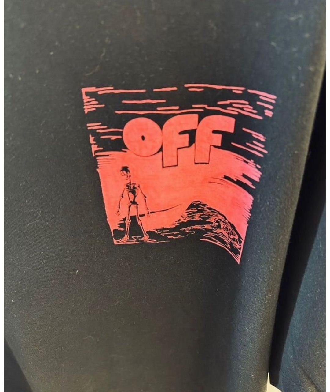 OFF-WHITE Черная хлопковая футболка, фото 3