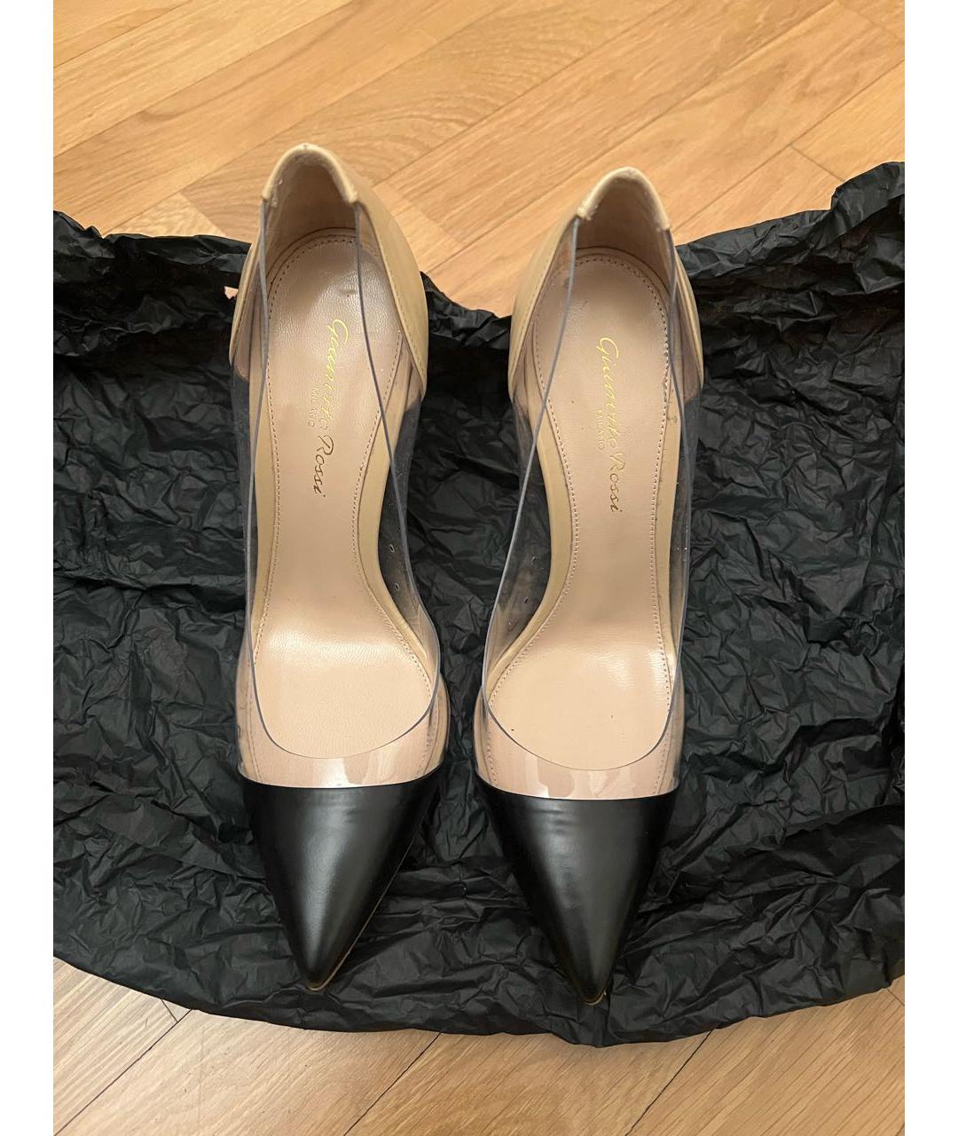GIANVITO ROSSI Бежевые кожаные туфли, фото 2