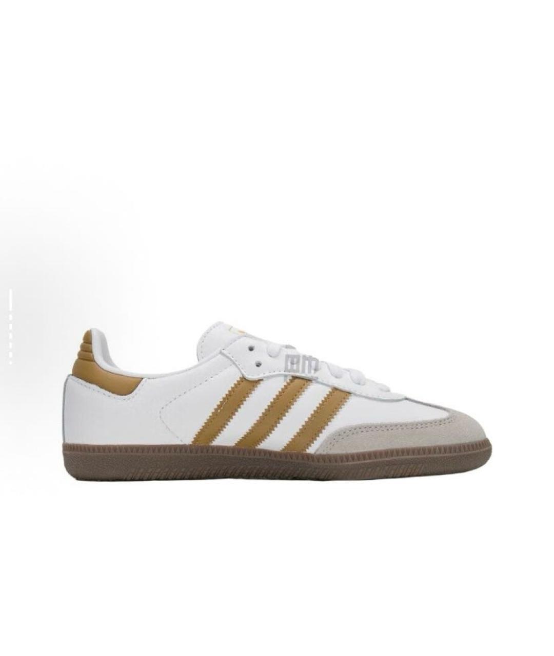 ADIDAS Белые кожаные низкие кроссовки / кеды, фото 3