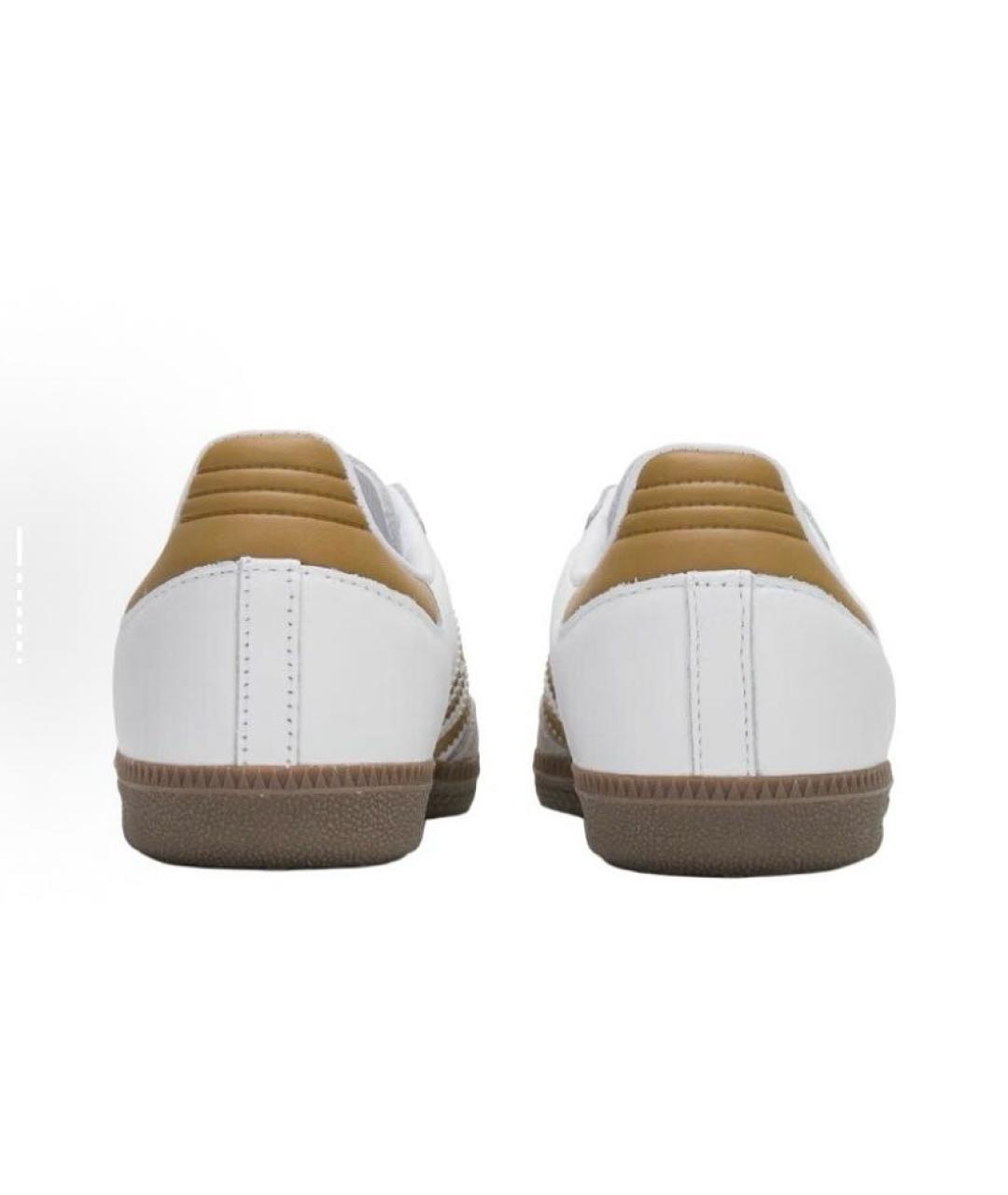 ADIDAS Белые кожаные низкие кроссовки / кеды, фото 5