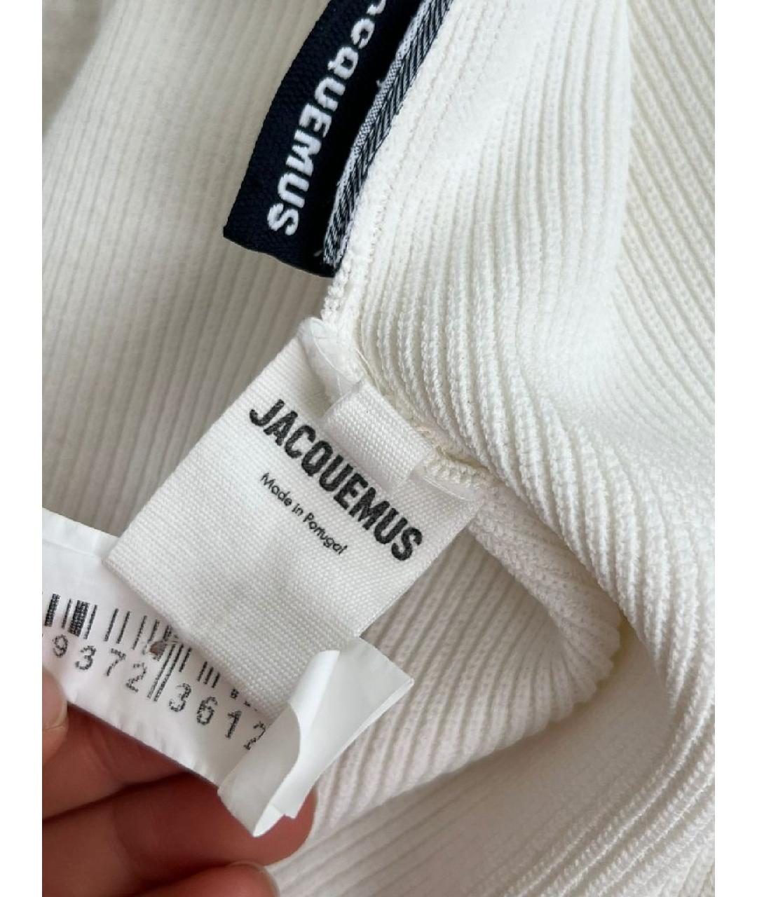 JACQUEMUS Белое вискозное повседневное платье, фото 7