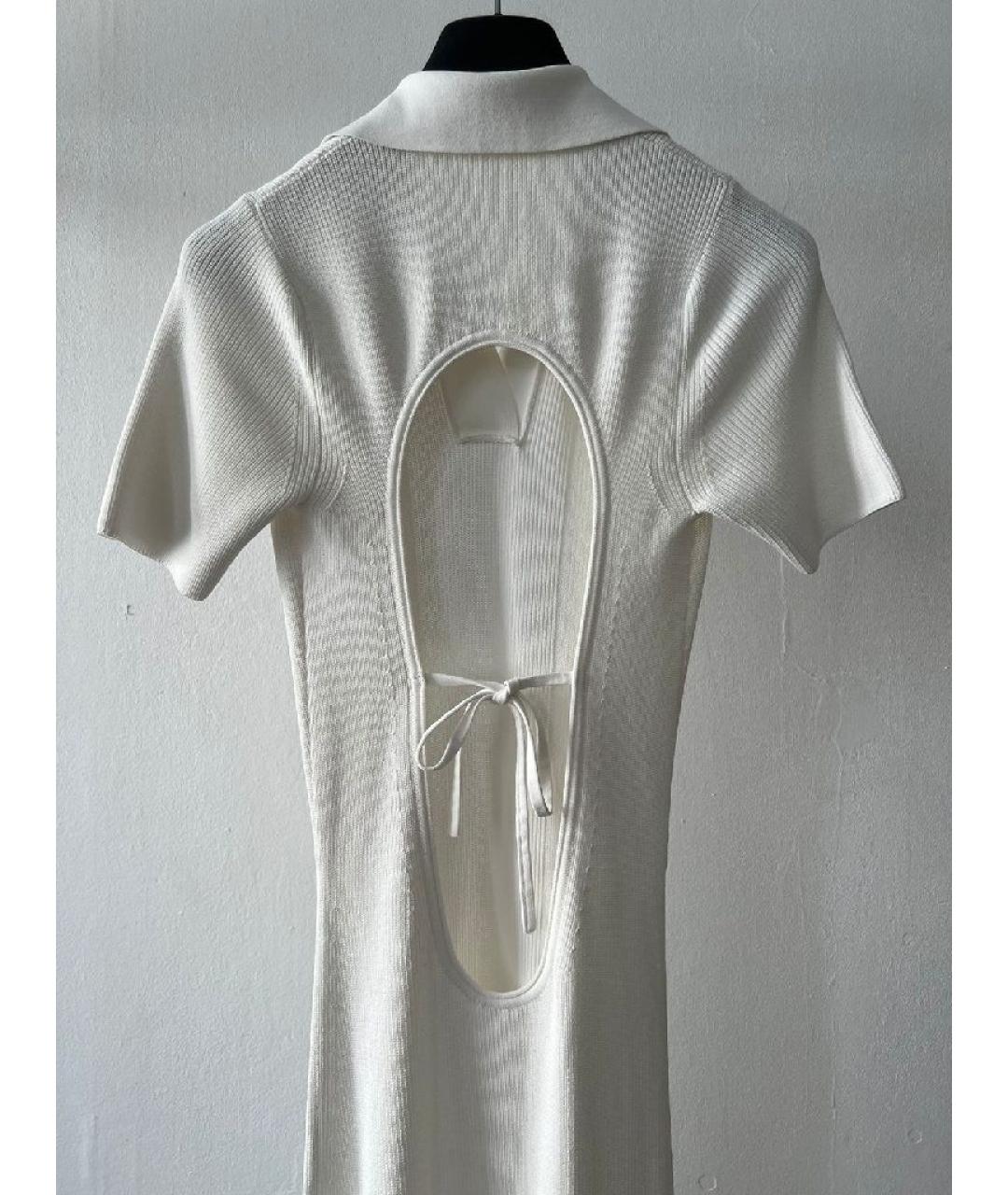 JACQUEMUS Белое вискозное повседневное платье, фото 3