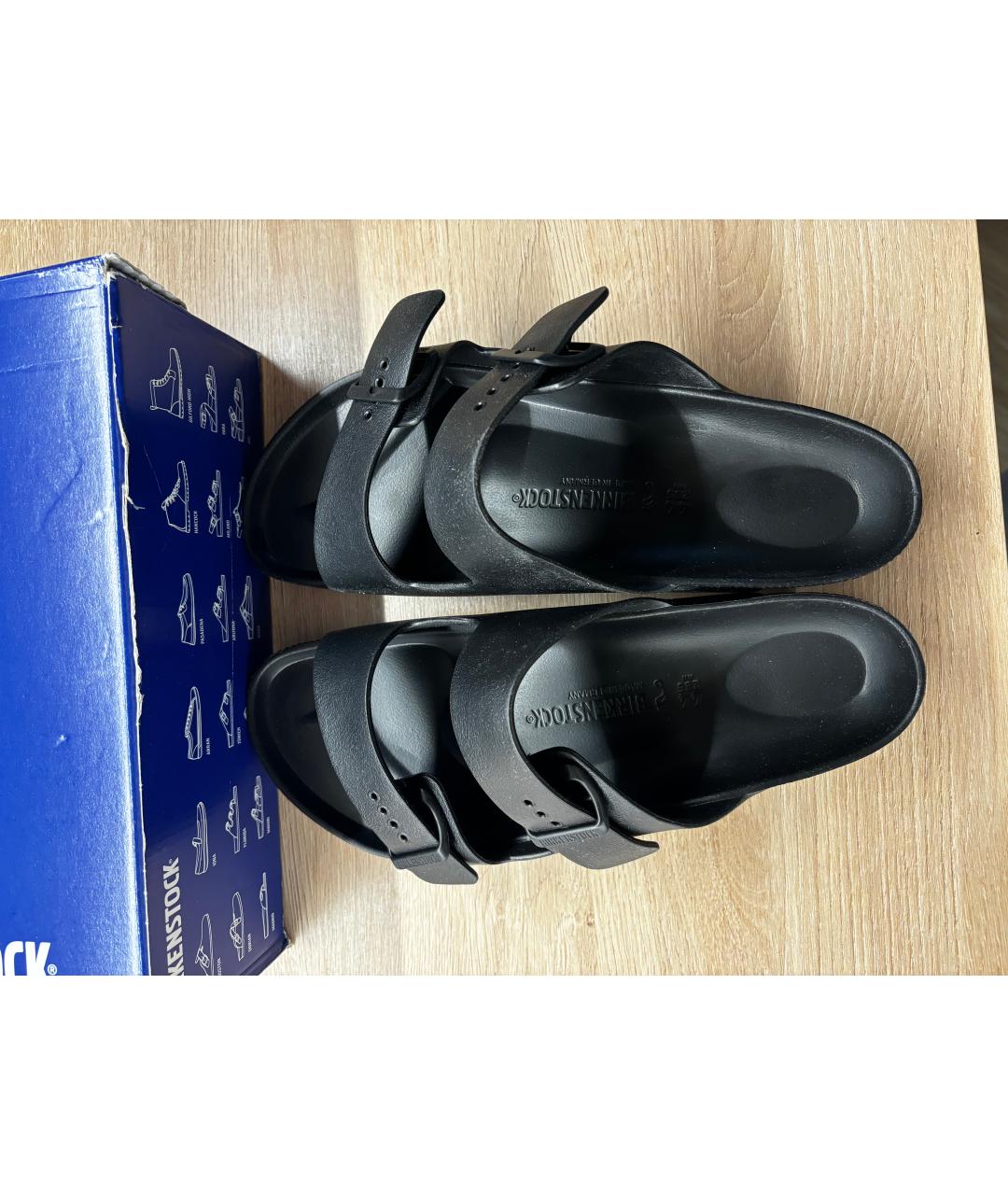 BIRKENSTOCK Черные резиновые шлепанцы, фото 2