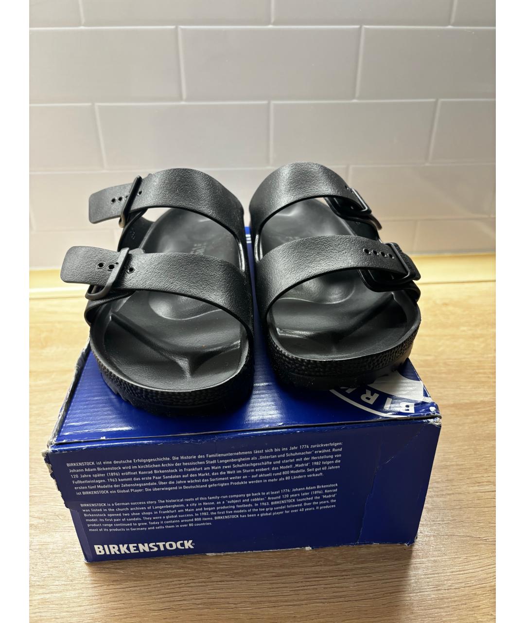 BIRKENSTOCK Черные резиновые шлепанцы, фото 5