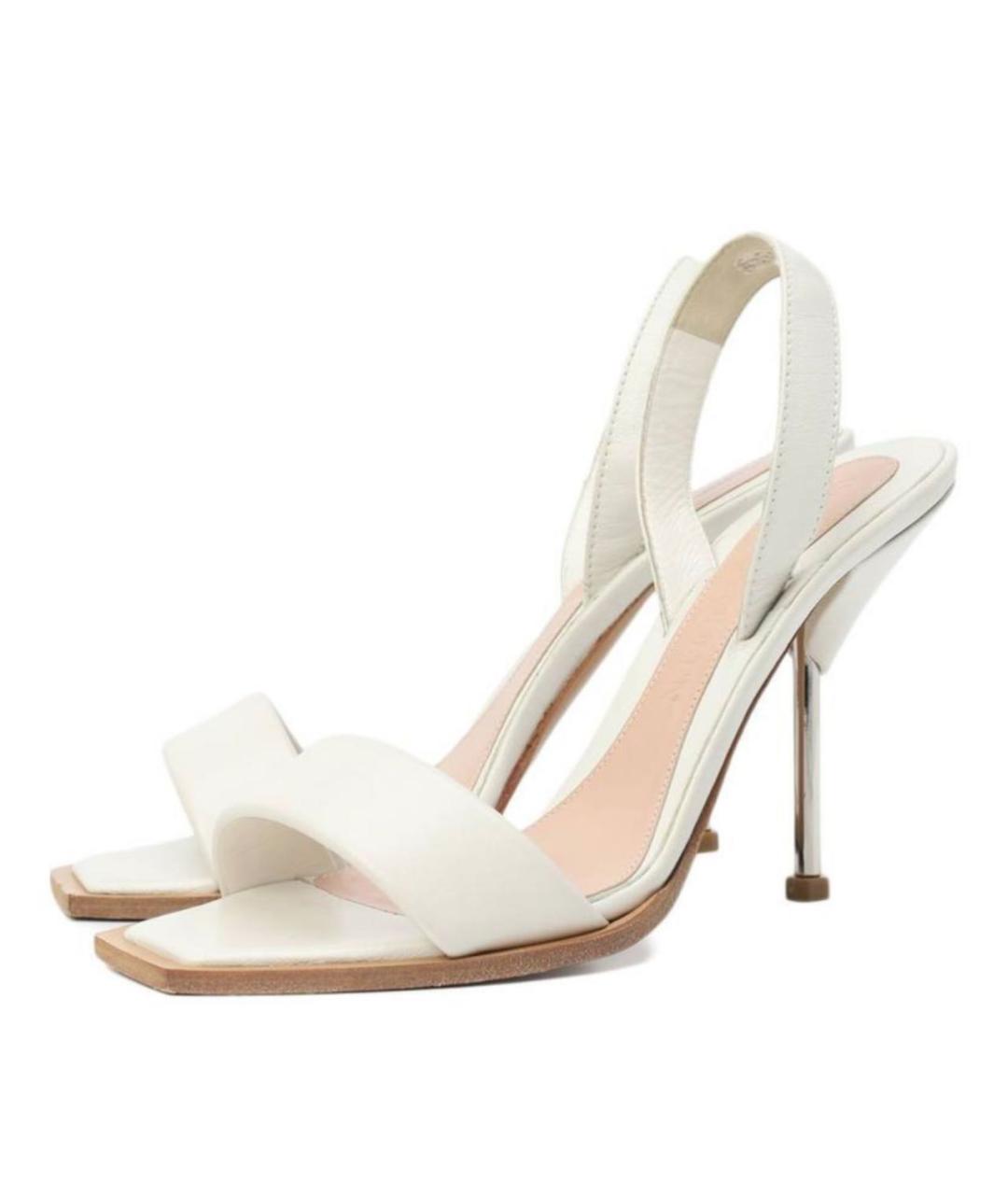 ALEXANDER MCQUEEN Белые кожаные туфли, фото 9