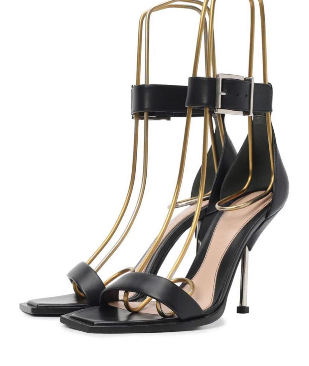 ALEXANDER MCQUEEN Черные кожаные туфли, фото 7