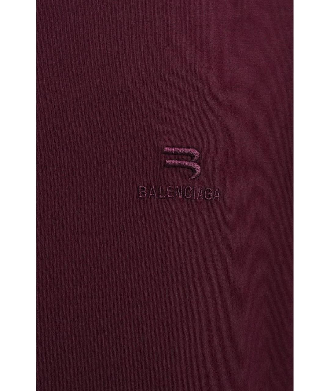 BALENCIAGA Фиолетовая хлопковая футболка, фото 8