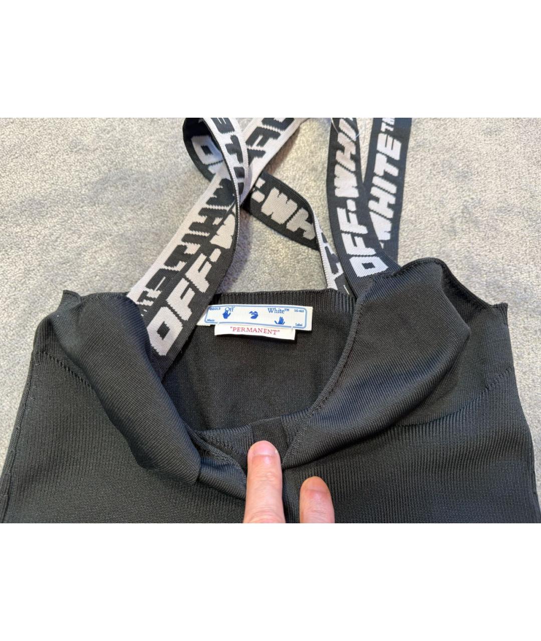 OFF-WHITE Черная полиэстеровая майка, фото 3