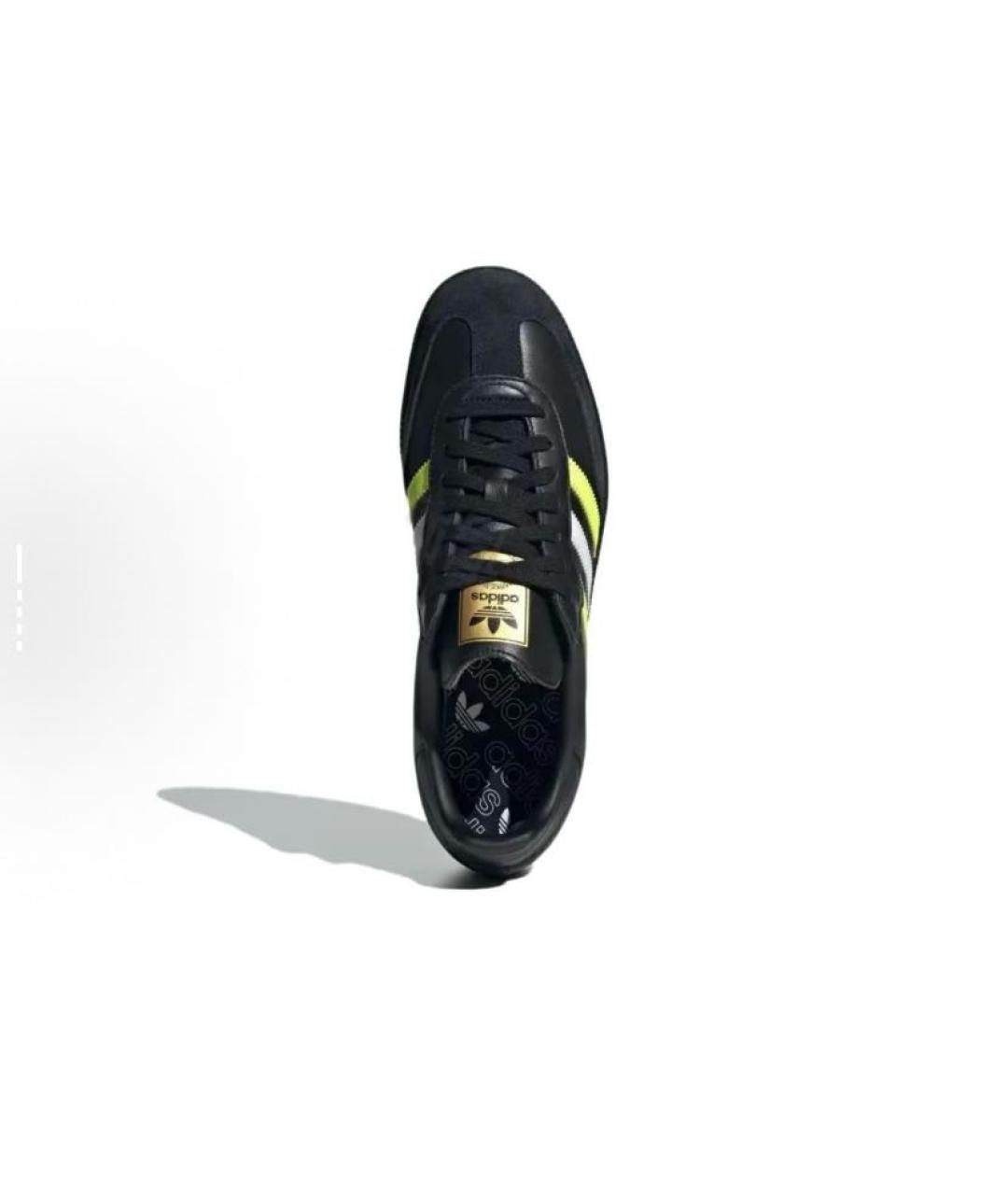 ADIDAS Черные кожаные низкие кроссовки / кеды, фото 6