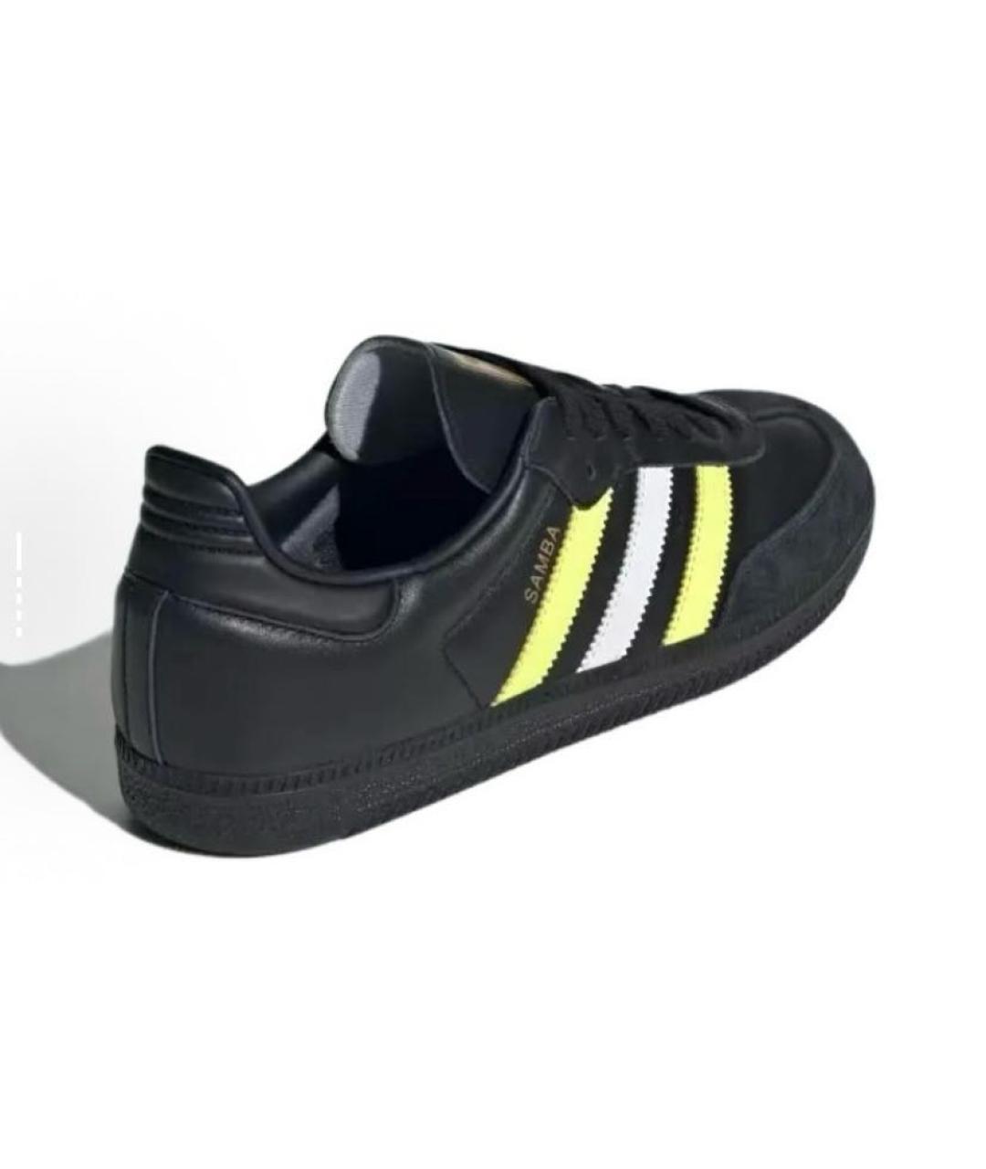 ADIDAS Черные кожаные низкие кроссовки / кеды, фото 5