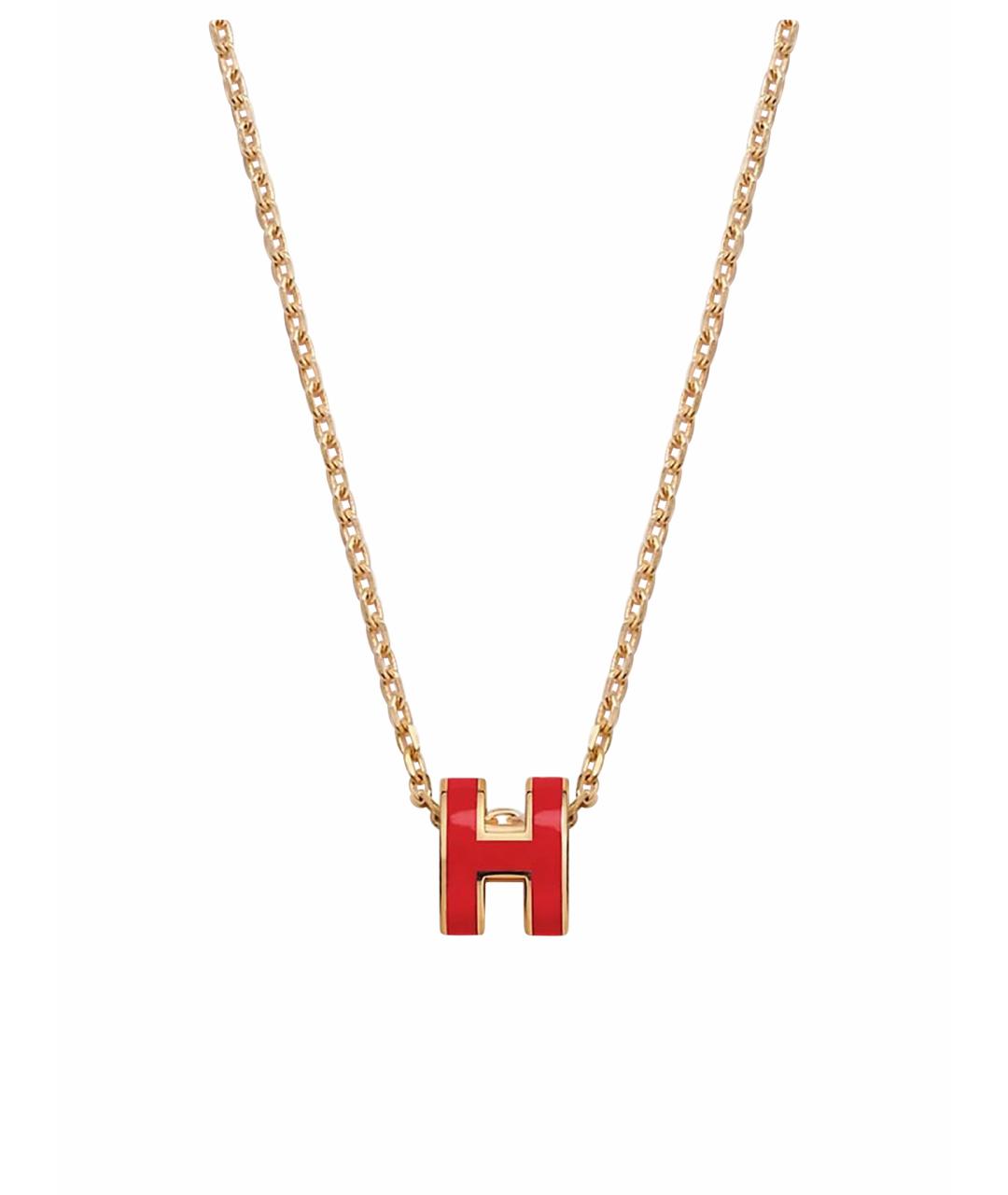 HERMES Красная металлическая подвеска, фото 1