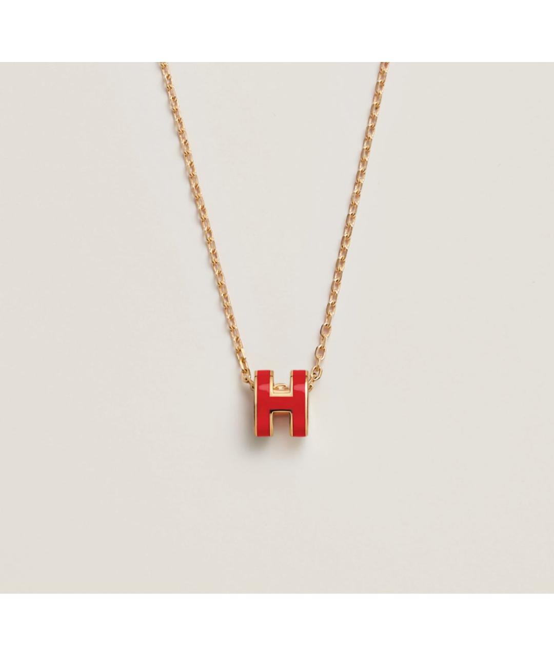 HERMES Красная металлическая подвеска, фото 4