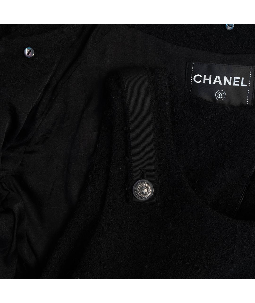 CHANEL Черный шерстяной костюм с юбками, фото 5