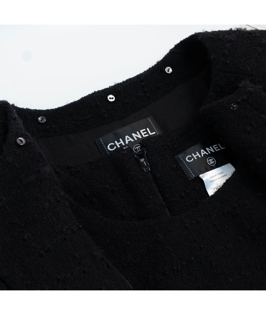 CHANEL Черный шерстяной костюм с юбками, фото 4
