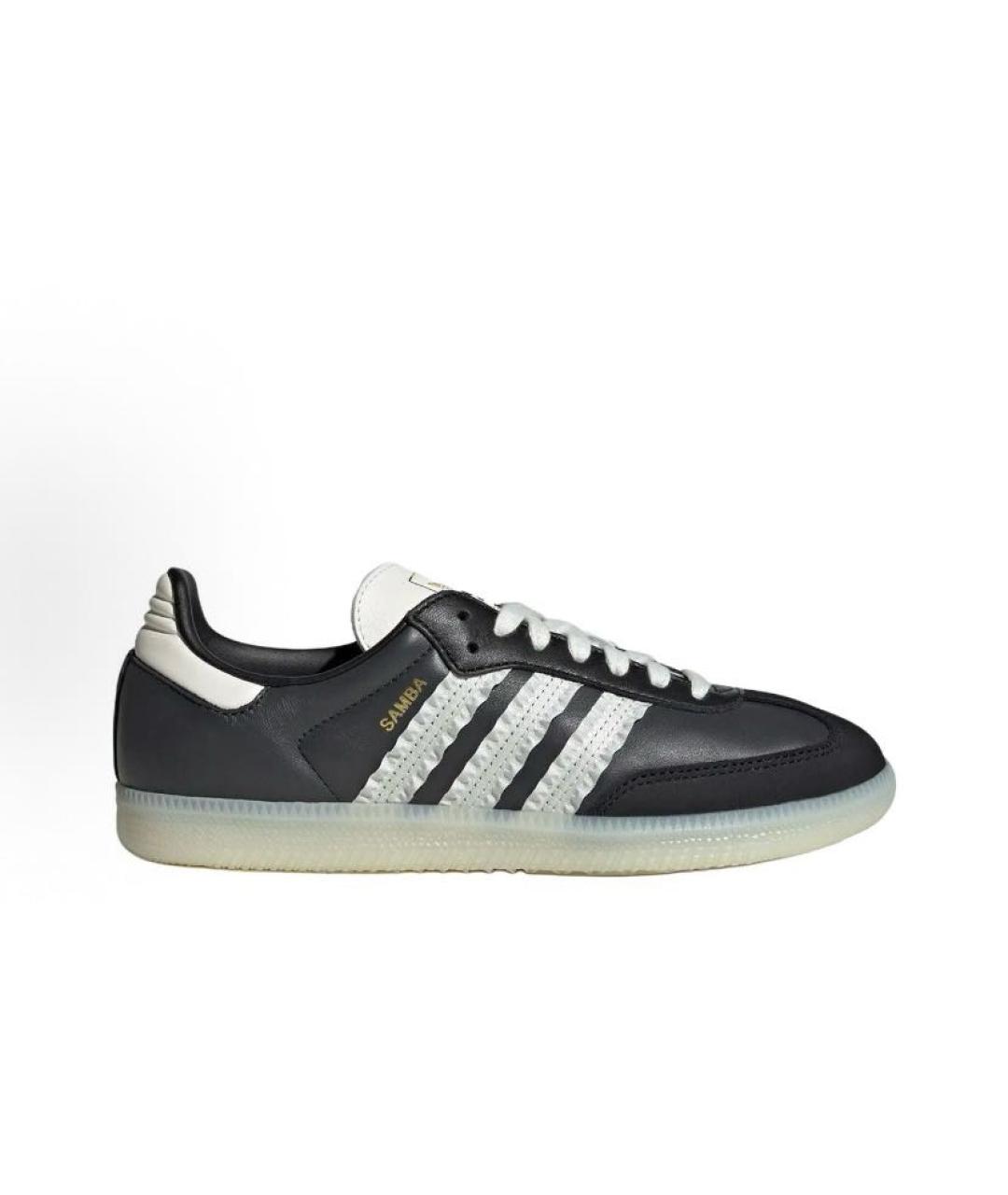 ADIDAS Черные кожаные низкие кроссовки / кеды, фото 6
