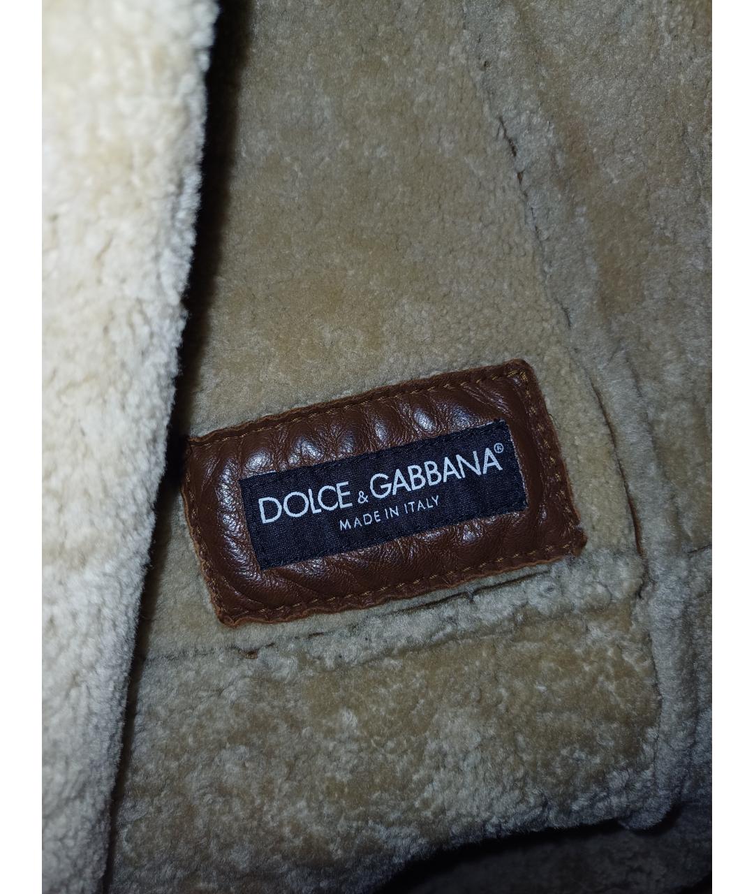 DOLCE&GABBANA Коричневая шерстяная дубленка, фото 5
