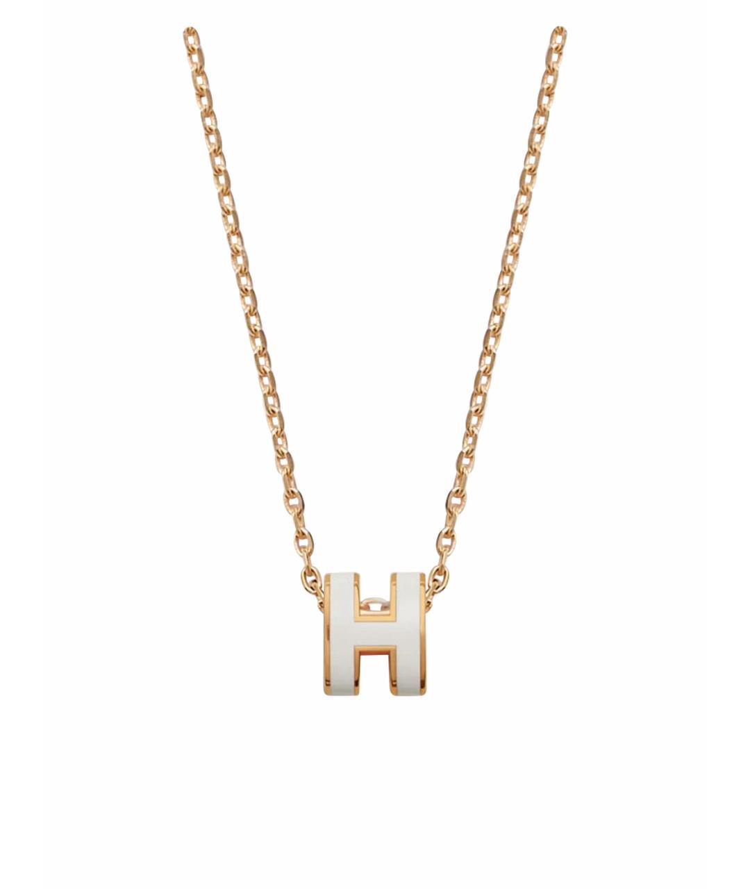 HERMES Белая металлическая подвеска, фото 1