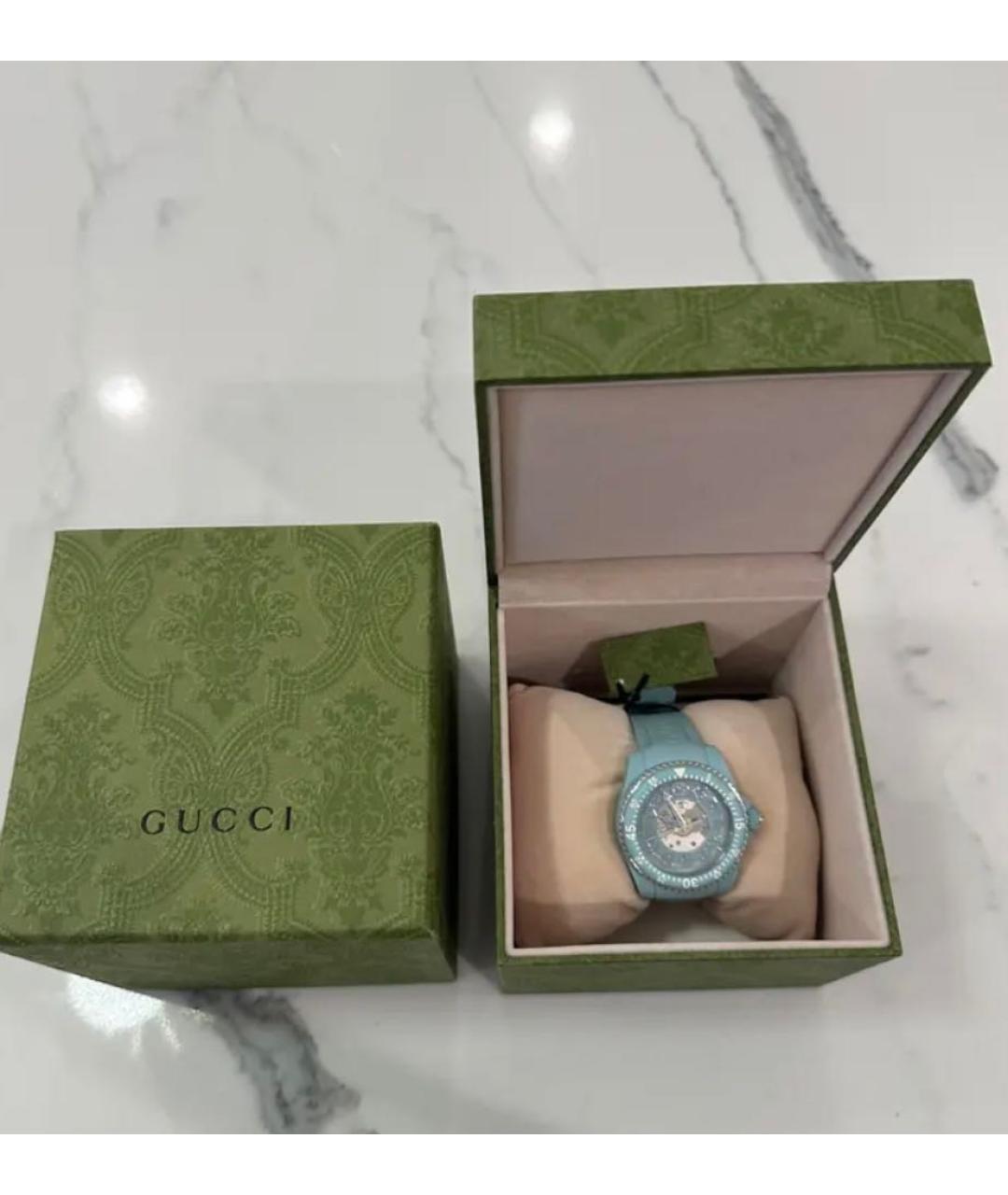 GUCCI Бирюзовые часы, фото 4