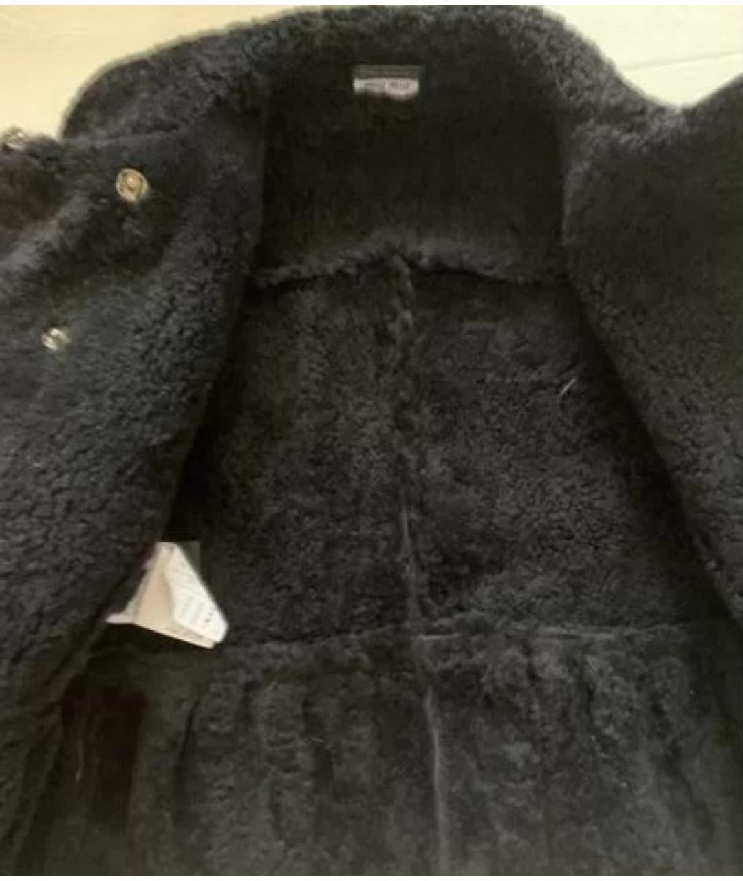 MIU MIU Черная кожаная дубленка, фото 3
