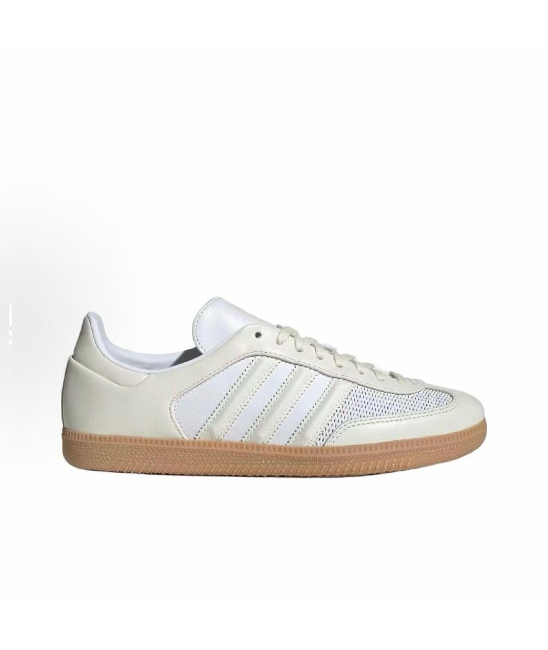 ADIDAS Бежевые кожаные низкие кроссовки / кеды, фото 7