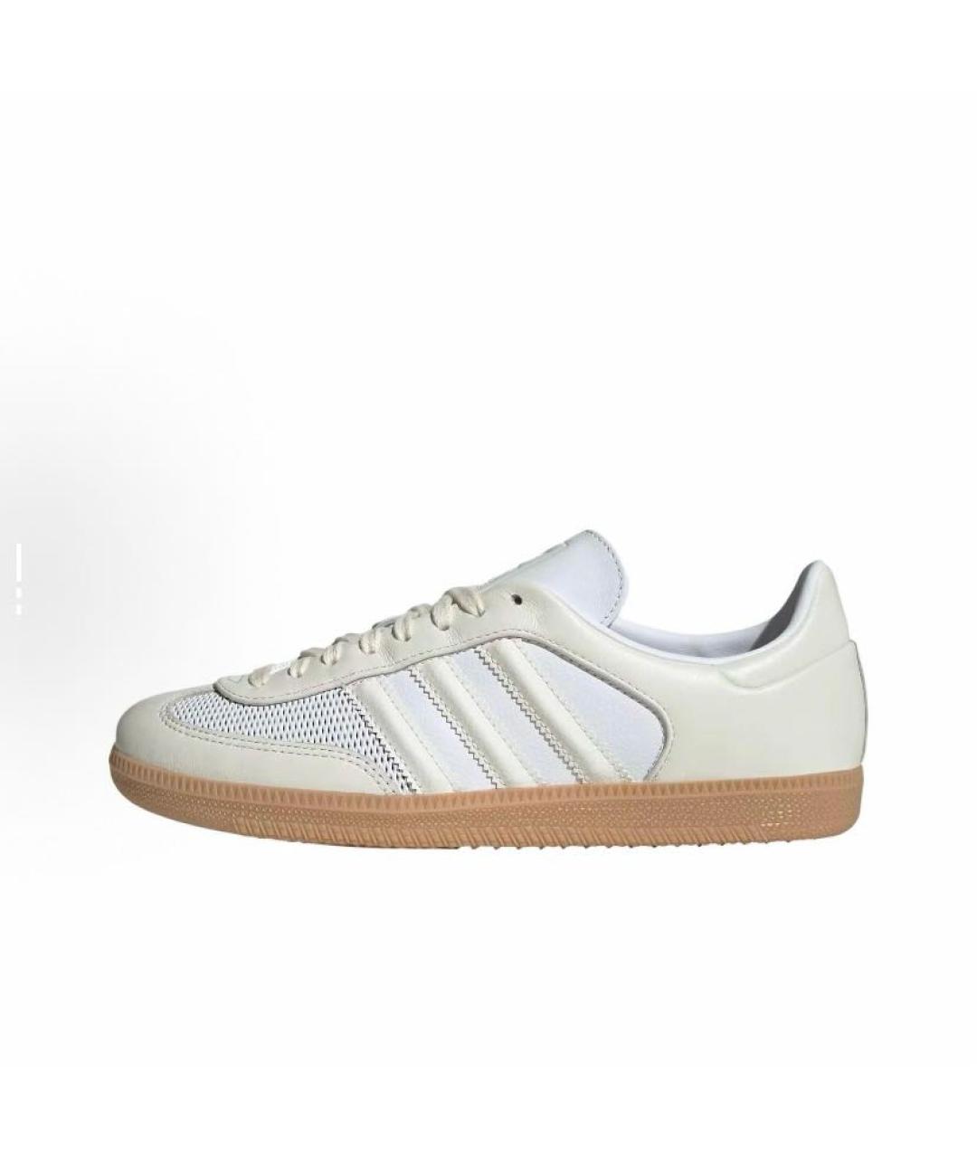 ADIDAS Бежевые кожаные низкие кроссовки / кеды, фото 2
