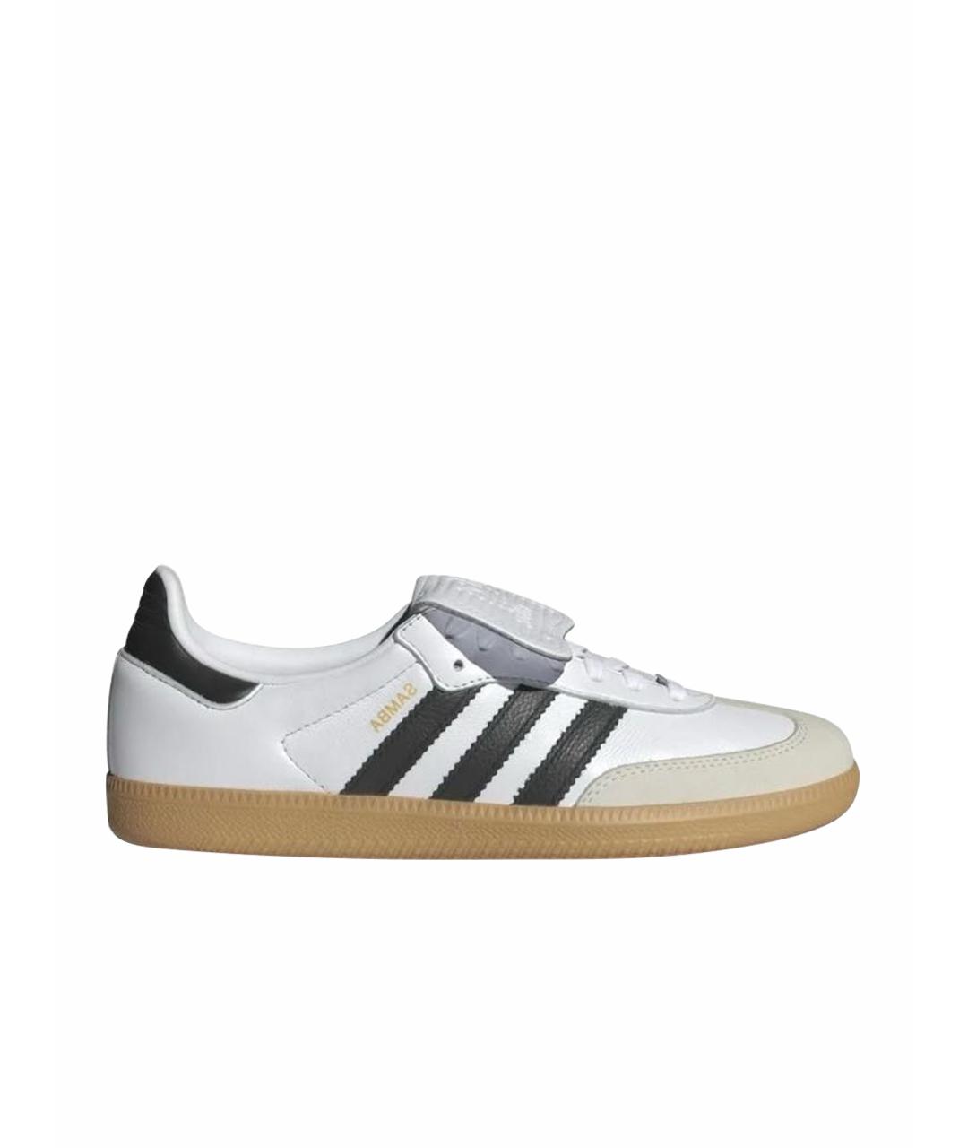 ADIDAS Белые кожаные низкие кроссовки / кеды, фото 1