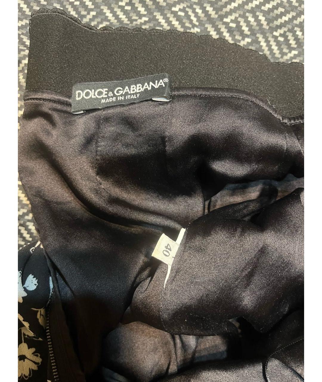 DOLCE&GABBANA Черная юбка мини, фото 3