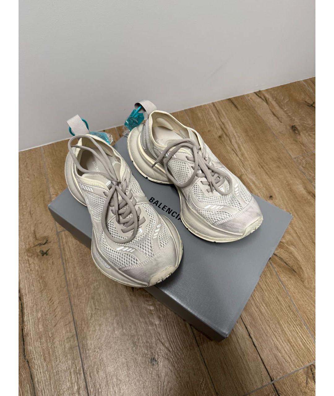 BALENCIAGA Бежевые текстильные кроссовки, фото 8