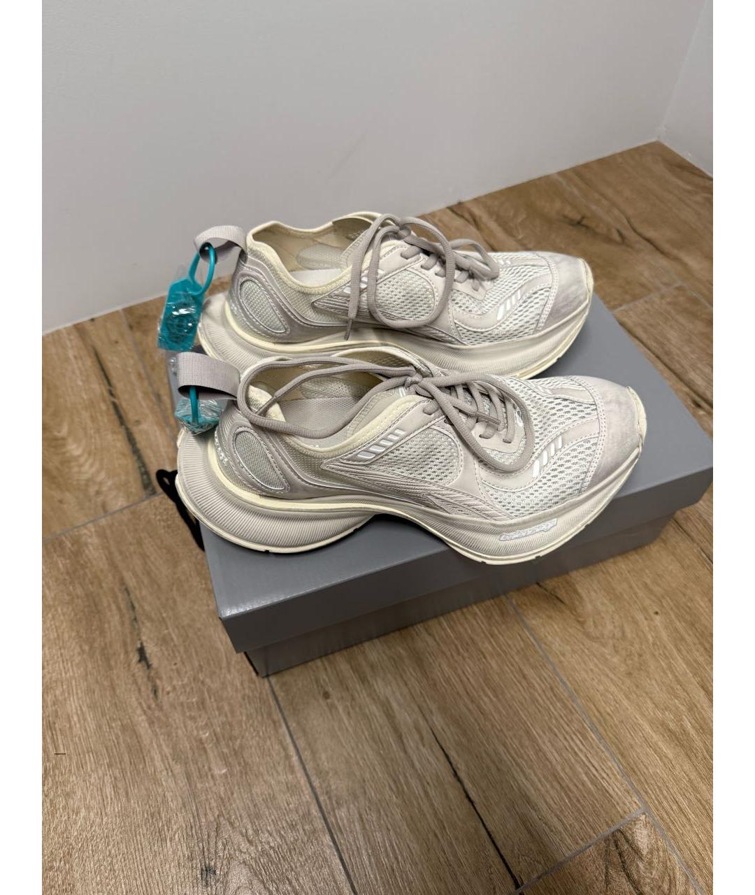 BALENCIAGA Бежевые текстильные кроссовки, фото 9